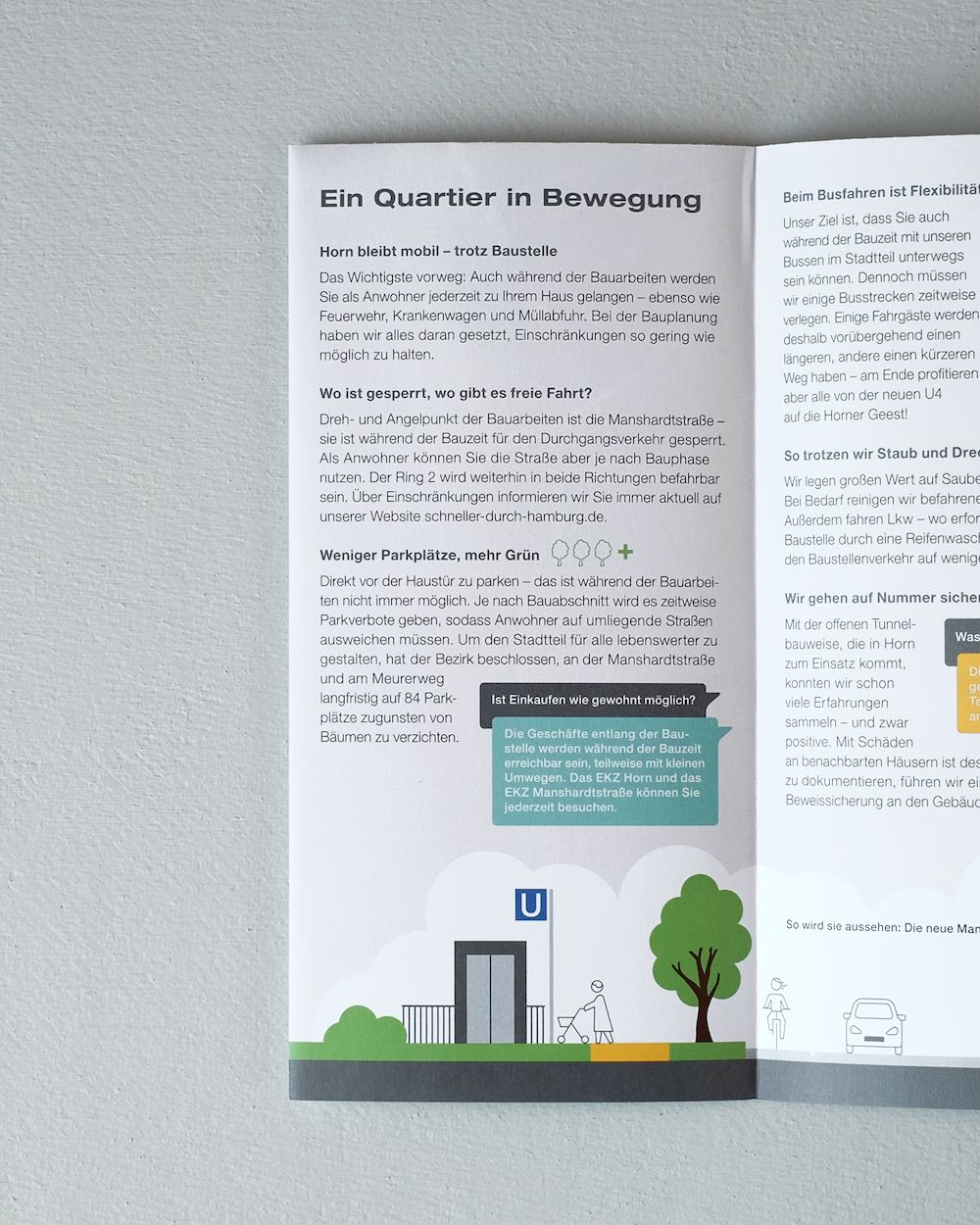 Hochbahn Hamburg Flyer Detail